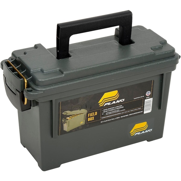 Plano Molding Water Resistant Ammo Can Filed Box, 11-5/8L x 5-1/8W x 7-1/8H, Green 131200 - main